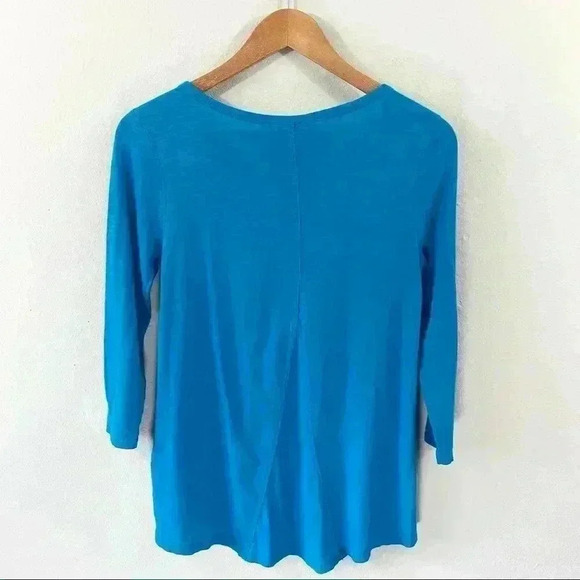 Lucky Lotus turquoise top - Picture 3 of 3